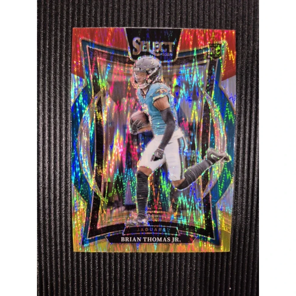2024 Panini Select Concourse Brian Thomas Jr. #91 Red & Yellow Shock Prizm‎ (RC)
